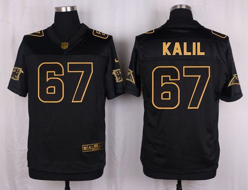 Nike Panthers #67 Ryan Kalil Black Men's Stitched NFL Elite Pro Line Gold Collection Jersey - Click Image to Close